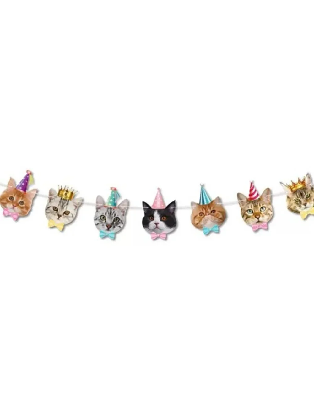 Cat Birthday Banner & Garland Set – Pet Party Decorations
